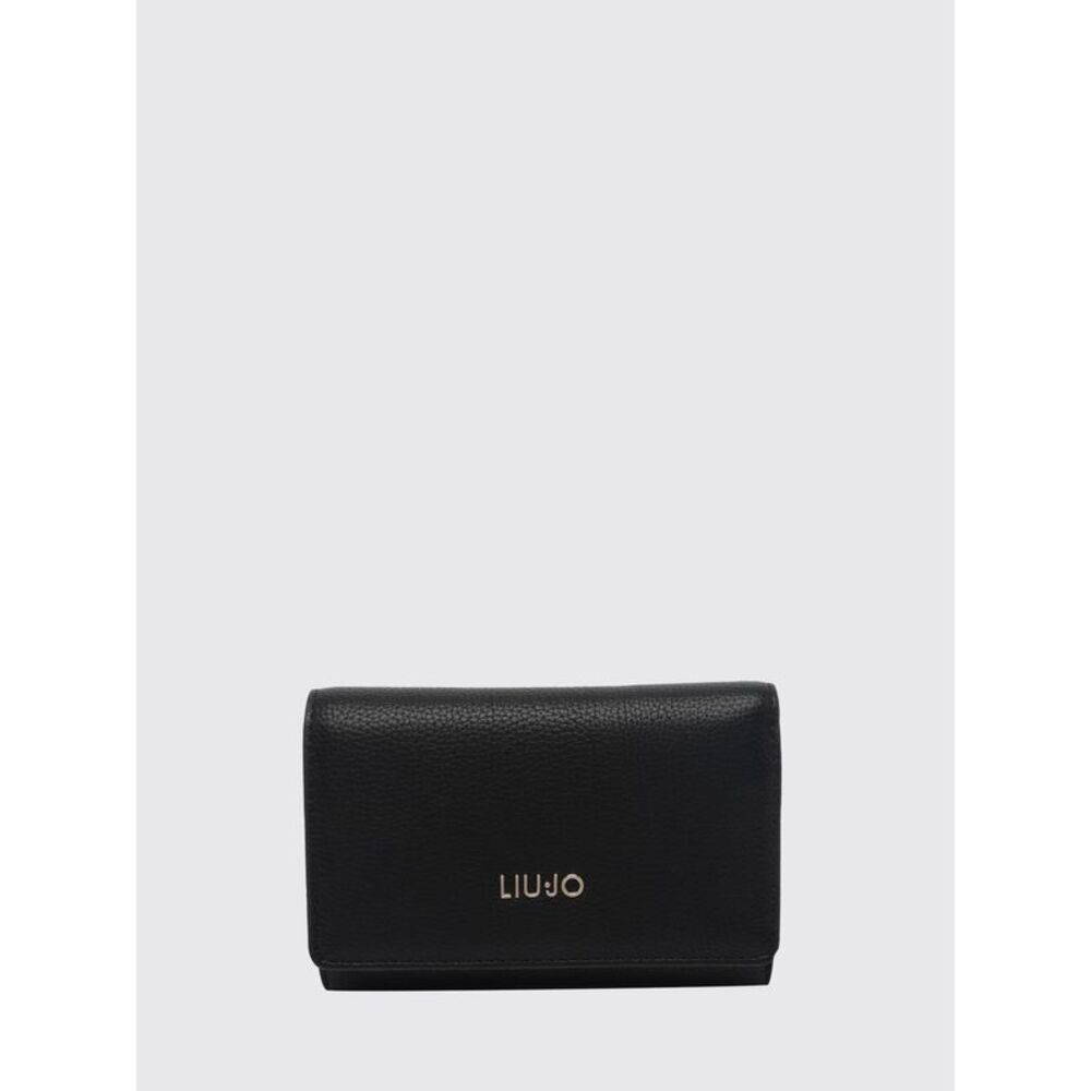 Liu Jo Women Rectangular Liu Jo Wallet In Faux Leather With Metallic Logo